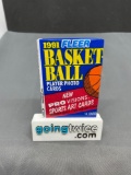 Factory Sealed 1991-92 Fleer Basketball 14 Card Pack from Vintage Hoard