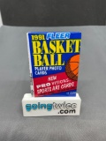 Factory Sealed 1991-92 Fleer Basketball 14 Card Pack from Vintage Hoard