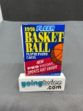 Factory Sealed 1991-92 Fleer Basketball 14 Card Pack from Vintage Hoard