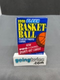 Factory Sealed 1991-92 Fleer Basketball 14 Card Pack from Vintage Hoard