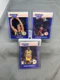 3 Card Lot of 1988 Kenner Starting Lineup Trading Cards - LARRY BIRD, MAGIC JOHNSON, Dominique