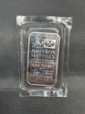 1 Troy Ounce .999 Fine Silver JOHNSON MATTHEY Silver Bullion Bar from Estate