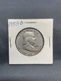 1953-D United States Franklin Silver Half Dollar - 90% Silver Coin from Estate