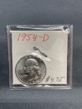 1954-D United States Washington Silver Quarter - 90% Silver Coin from Estate