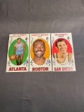 3 Card Lot of 1969-70 Topps Vintage Basketball Cards from Huge Estate Collection