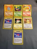 7 Card Lot of Vintage Pokemon 1st Edition Trading Cards from Estate Collection