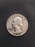 1951-D United States Washington Silver Quarter -90% Silver Coin from Estate