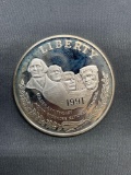 1991 United States MOUNT RUSHMORE NATIONAL MEMORIAL PROOF Silver Dollar - 90% Silver Coin from