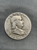 1954-S United States Franklin Silver Half Dollar - 90% Silver Coin from Estate