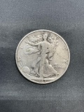 1937 United States Walking Liberty Silver Half Dollar - 90% Silver Coin from Estate