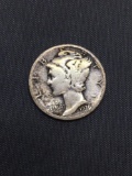 1926 United States Mercury Silver Dime - 90% Silver Coin from Estate