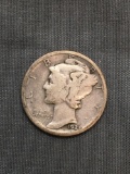 1929-S United States Mercury Silver Dime - 90% Silver Coin from Estate