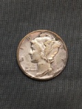 1940 United States Mercury Silver Dime - 90% Silver Coin from Estate