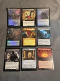 9 Card Lot of Magic the Gathering GOLD SYMBOL Rares and Foil Trading Cards from Binder Collection