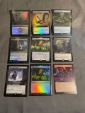 9 Card Lot of Magic the Gathering GOLD SYMBOL Rares and Foil Trading Cards from Binder Collection
