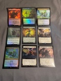 9 Card Lot of Magic the Gathering GOLD SYMBOL Rares and Foil Trading Cards from Binder Collection