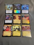 9 Card Lot of Magic the Gathering GOLD SYMBOL Rares and Foil Trading Cards from Binder Collection