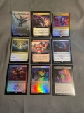 9 Card Lot of Magic the Gathering GOLD SYMBOL Rares and Foil Trading Cards from Binder Collection