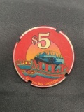 The Mill Casino - Coos Bay, Oregon $5 Casino Chip from Estate Collection