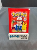 Factory Sealed 1999 POKEMON STICKERS 6 Sticker Vintage Pack