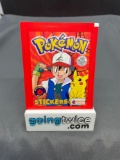 Factory Sealed 1999 POKEMON STICKERS 6 Sticker Vintage Pack