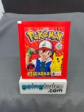 Factory Sealed 1999 POKEMON STICKERS 6 Sticker Vintage Pack