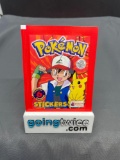 Factory Sealed 1999 POKEMON STICKERS 6 Sticker Vintage Pack