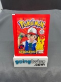 Factory Sealed 1999 POKEMON STICKERS 6 Sticker Vintage Pack