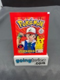 Factory Sealed 1999 POKEMON STICKERS 6 Sticker Vintage Pack