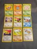9 Card Lot of Vintage Pokemon 1ST EDITION Trading Cards from Recent Collection Find!