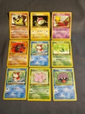 9 Card Lot of Vintage Pokemon 1ST EDITION Trading Cards from Recent Collection Find!