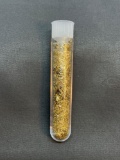 Estate Found Glass Vial of 24k Gold Flakes