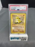 PSA Graded 1999 Pokemon Base Set 1st Edition Shadowless #62 SANDSHREW Trading Card - MINT 9