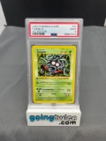 PSA Graded 1999 Pokemon Base Set 1st Edition Shadowless #66 TANGELA Trading Card - MINT 9