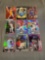 9 Card Lot of Mixed Sport REFRACTORS and PRIZMS Cards with Stars and Rookies