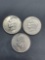 3 Count Lot United States Eisenhower Commemorative Dollar Coins from Estate - Mixed Years