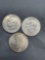 3 Count Lot United States Eisenhower Commemorative Dollar Coins from Estate - Mixed Years