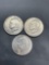 3 Count Lot United States Eisenhower Commemorative Dollar Coins from Estate - Mixed Years