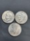 3 Count Lot United States Eisenhower Commemorative Dollar Coins from Estate - Mixed Years