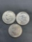 3 Count Lot United States Eisenhower Commemorative Dollar Coins from Estate - Mixed Years