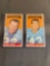 2 Card Lot of 1965 Topps Football Tallboy Vintage Trading Cards from Awesome Collection