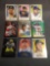 9 Card Lot of SERIAL NUMBERED Sports Cards with Stars & Rookies from Epic Collection