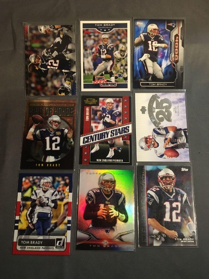 9 Card Lot of TOM BRADY New England Patriots Tampa Bay Buccaneers Football Trading Cards