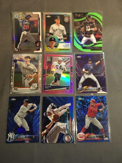 9 Card Lot of PRIZMS and REFRACTORS with Rookies & Stars from Epic Collection