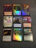 9 Card Lot of GOLD SYMBOL Rare Magic the Gathering Trading Cards from Binder Collection