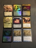 9 Card Lot of GOLD SYMBOL Rare Magic the Gathering Trading Cards from Binder Collection