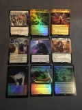 9 Card Lot of GOLD SYMBOL Rare Magic the Gathering Trading Cards from Binder Collection