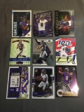 9 Card Lot of LAMAR JACKSON Baltimore Ravens Football Trading Cards from Awesome Colleciton