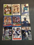 9 Card Lot of KEN GRIFFEY JR Seattle Mariners Baseball Trading Cards from Awesome Collection