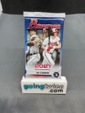 Factory Sealed 2021 BOWMAN Baseball 10 Card Pack